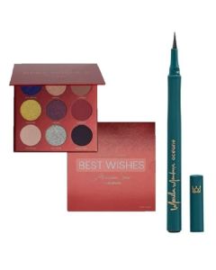 PALETA DE SOMBRAS OCEANE MS BEST WISHES +CANETA DELINEADORA QUEEN PRETA 38%